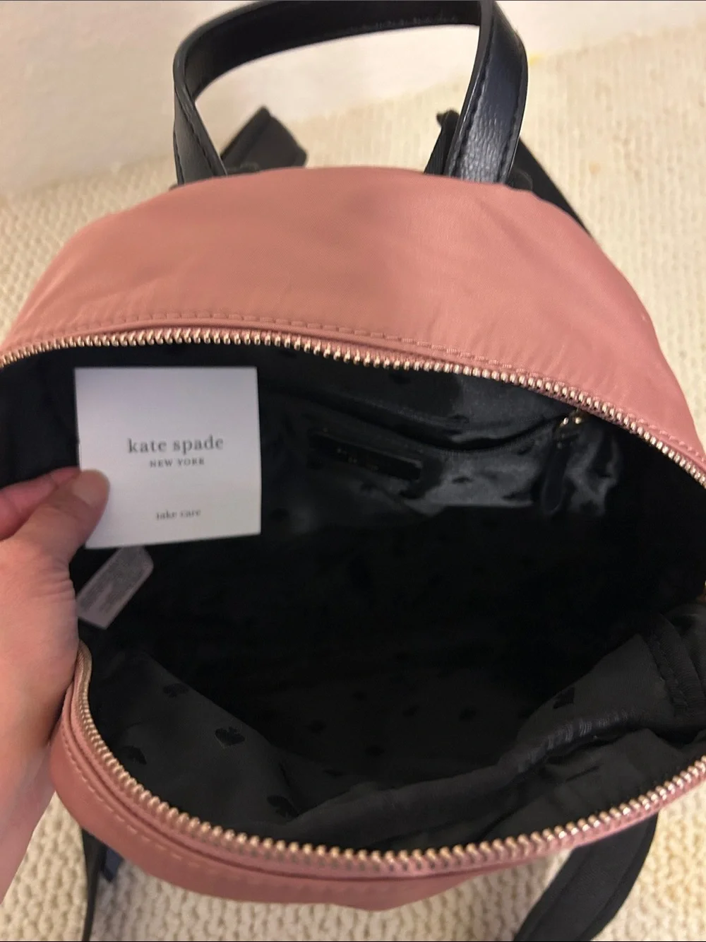 New Kate Spade Mauve Nylon  Mini Backpack